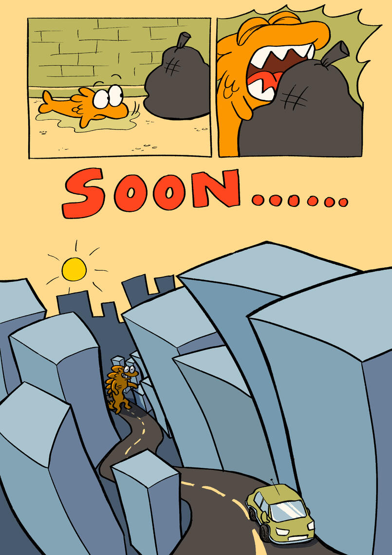 Fish Gets Bit - dialogue-less comic page 2
