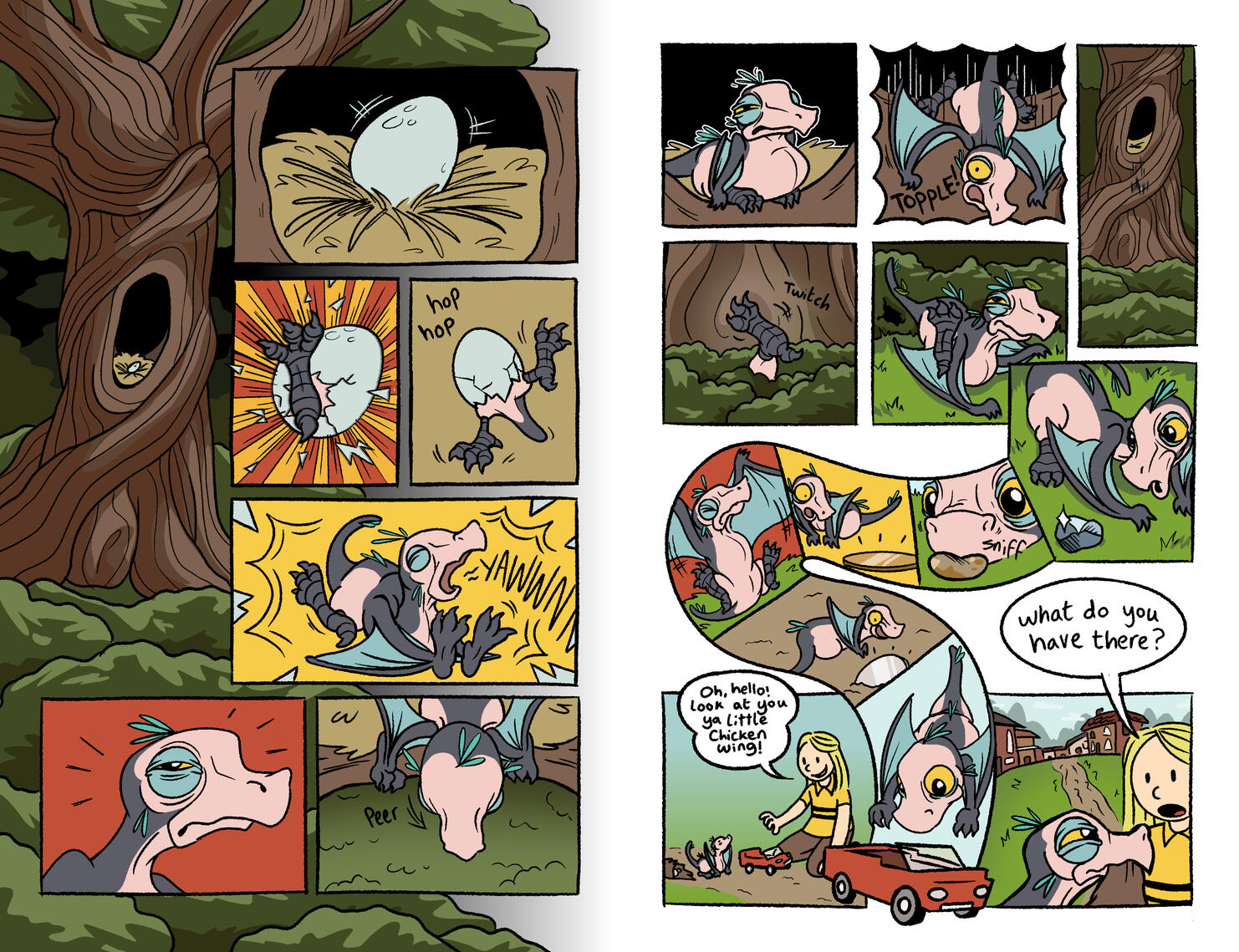 Page 1 and 2 of baby dragon comic